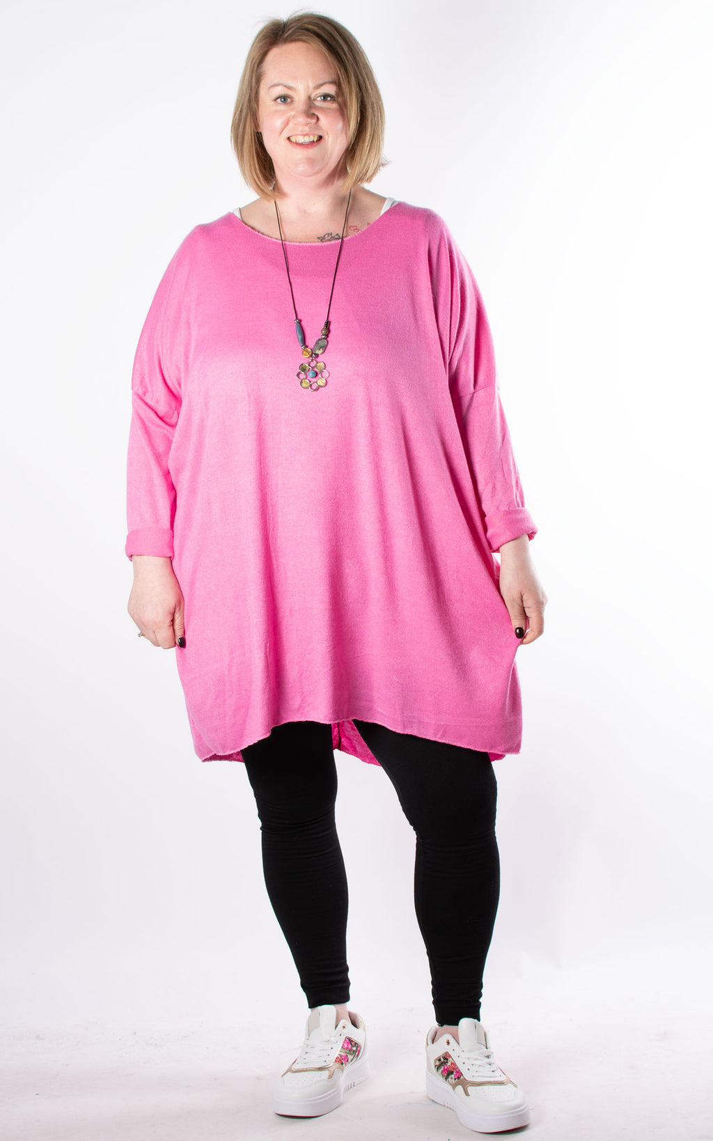 Amy Soft Knit Top | Candy Pink