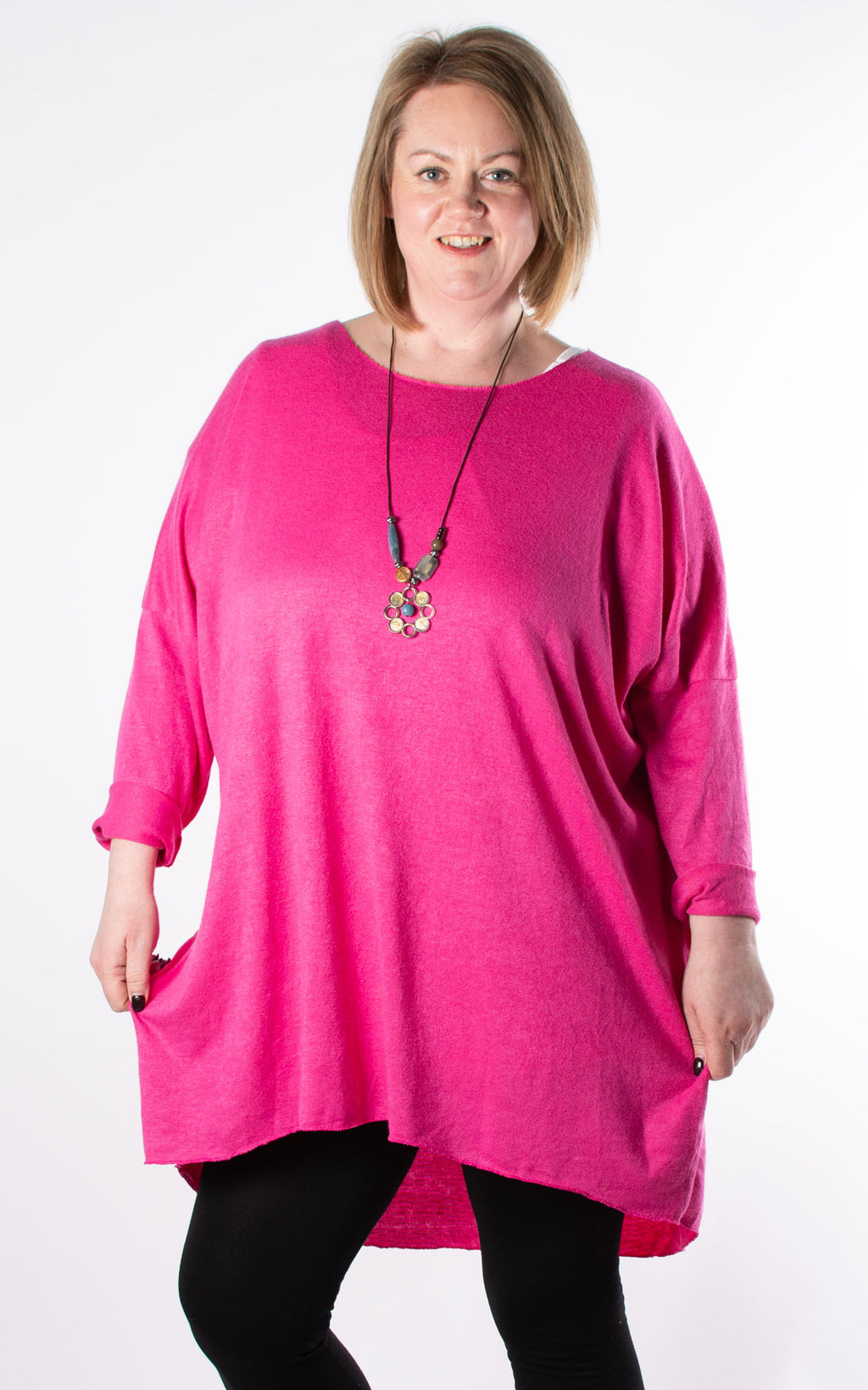 Amy Soft Knit Top | Hot Pink