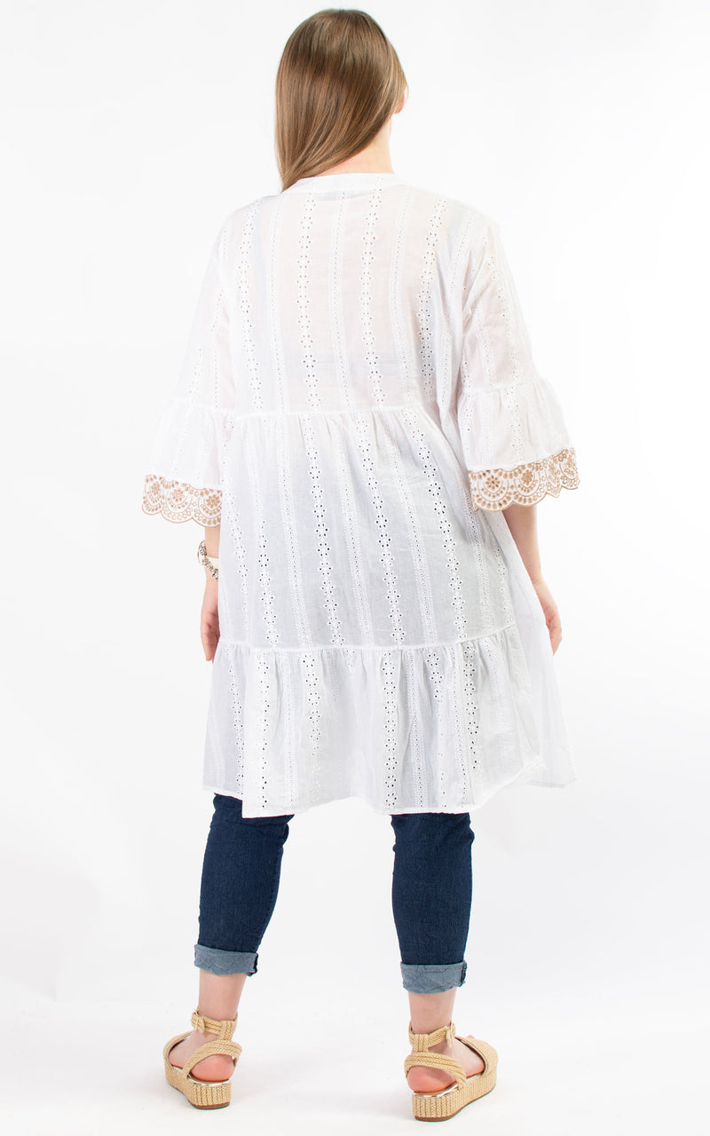 Broderie Anglaise Smock | Beige