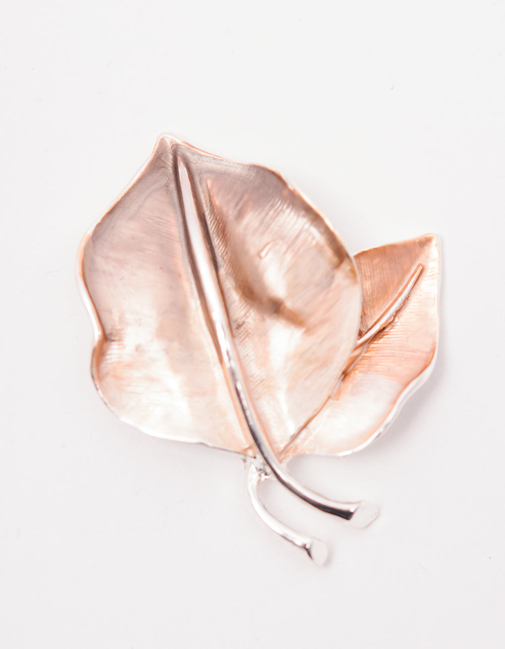Brooch | Double Leaves | Rose Gold