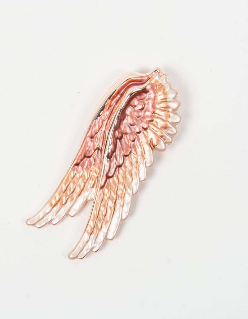 Brooch | Wings | Rose Gold & Oyster White