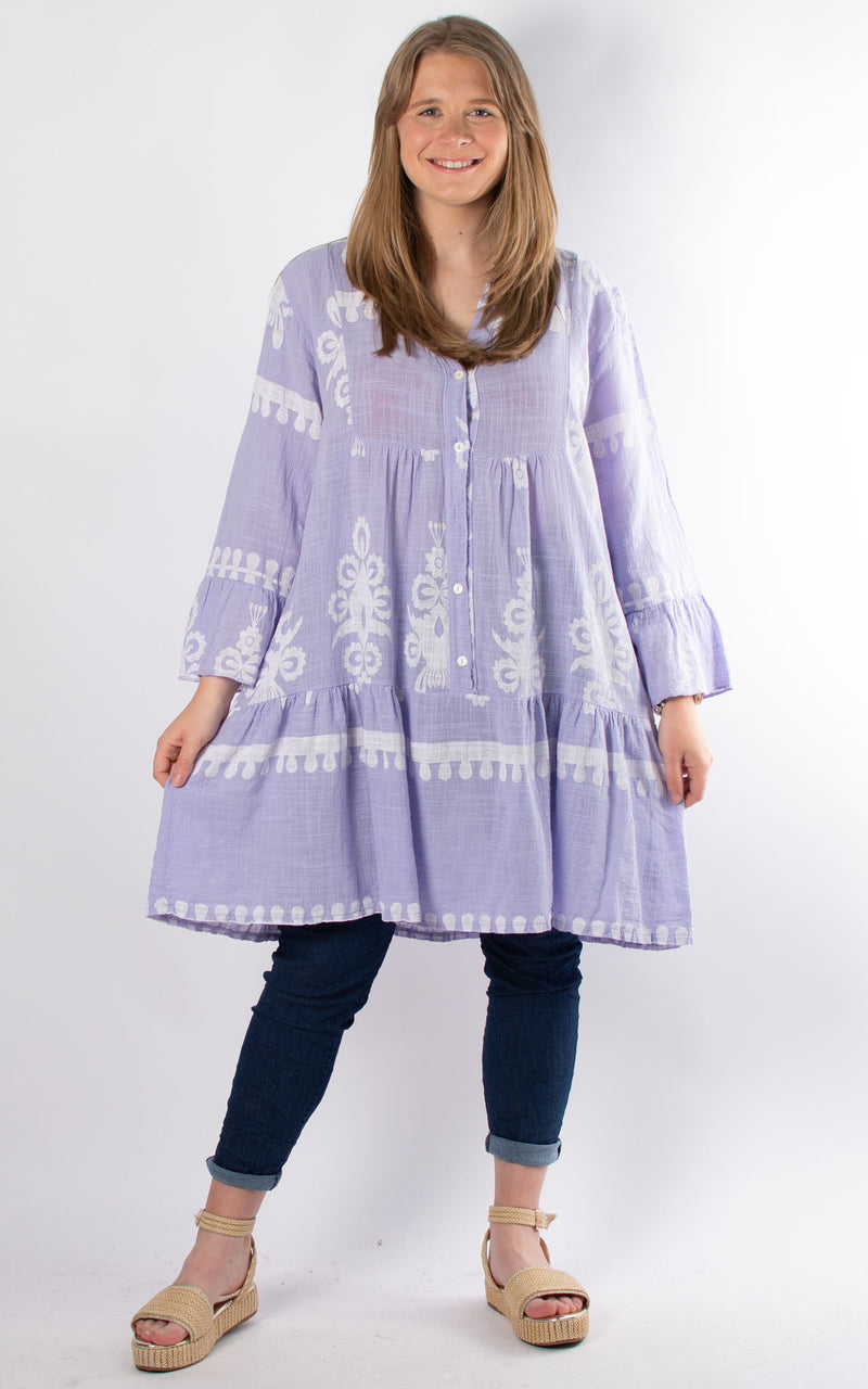 Cheesecloth Smock | Paisley | Lilac
