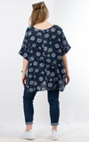 Cheesecloth Top | Daisies | Navy