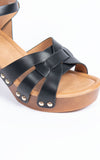Debra  Heel Sandal | Black