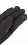 Faux Suede Plain Gloves | Black