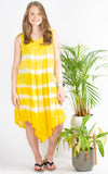 India Cover Up Dress | Tie Dye | Yellow