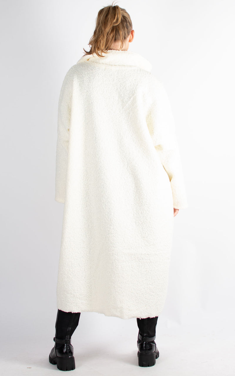 Kerry Boucle Coat | Winter White
