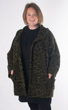 Leopard Print Coat | Khaki