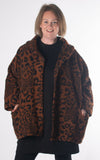 Leopard Print Coat | Rust