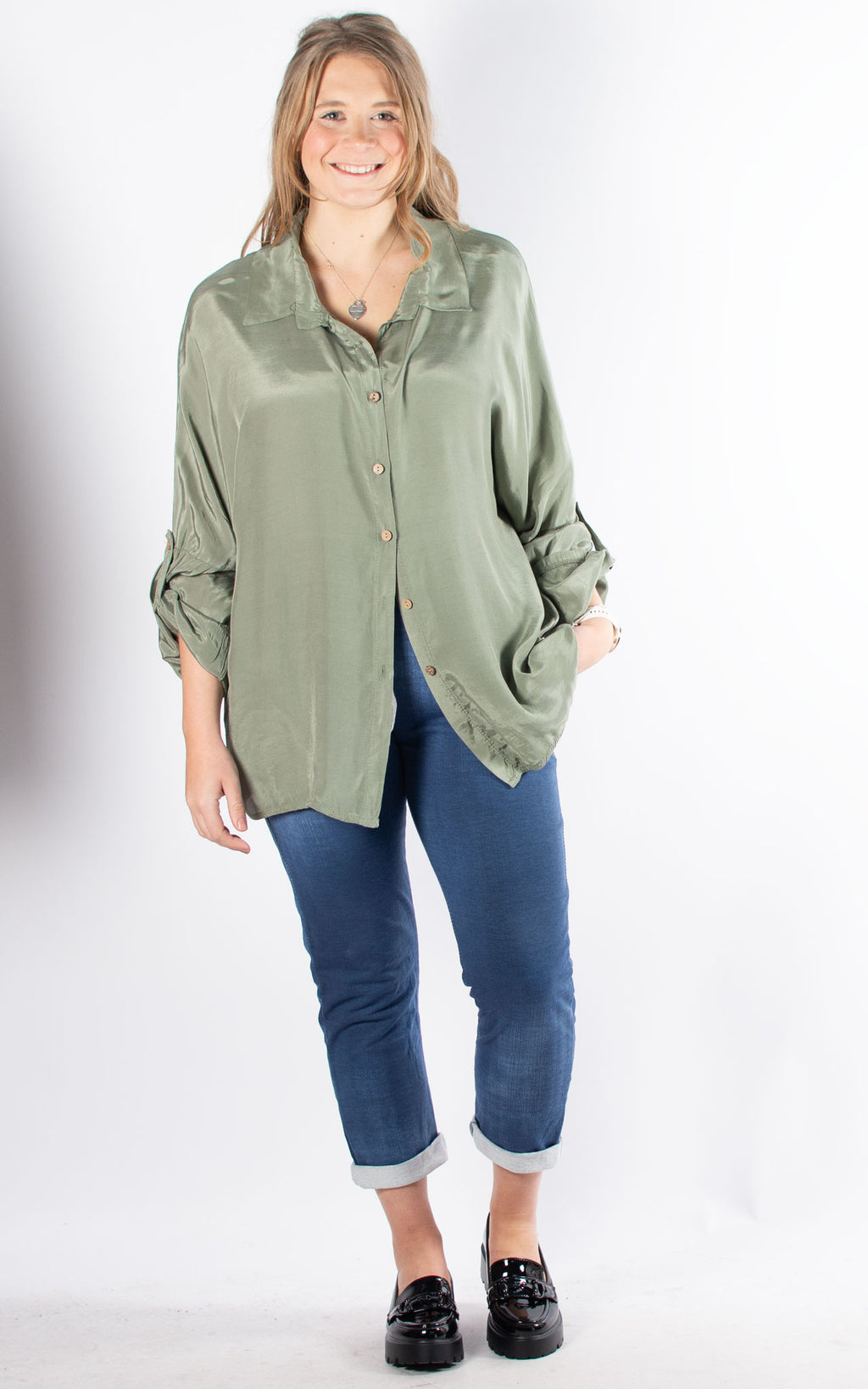 Paige Plain Shirt | Khaki