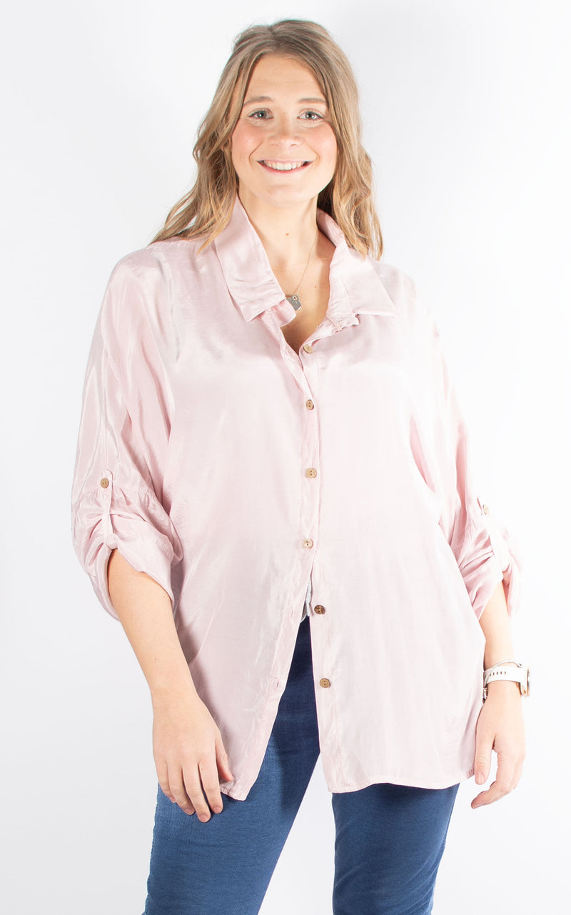 Paige Plain Shirt | Pink