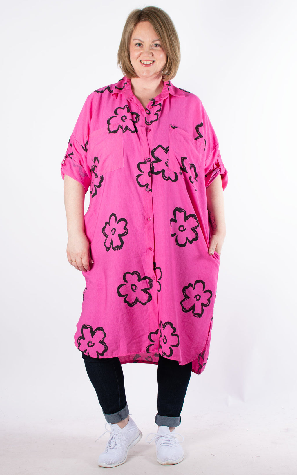 Pam Longline Shirt | Hot Pink