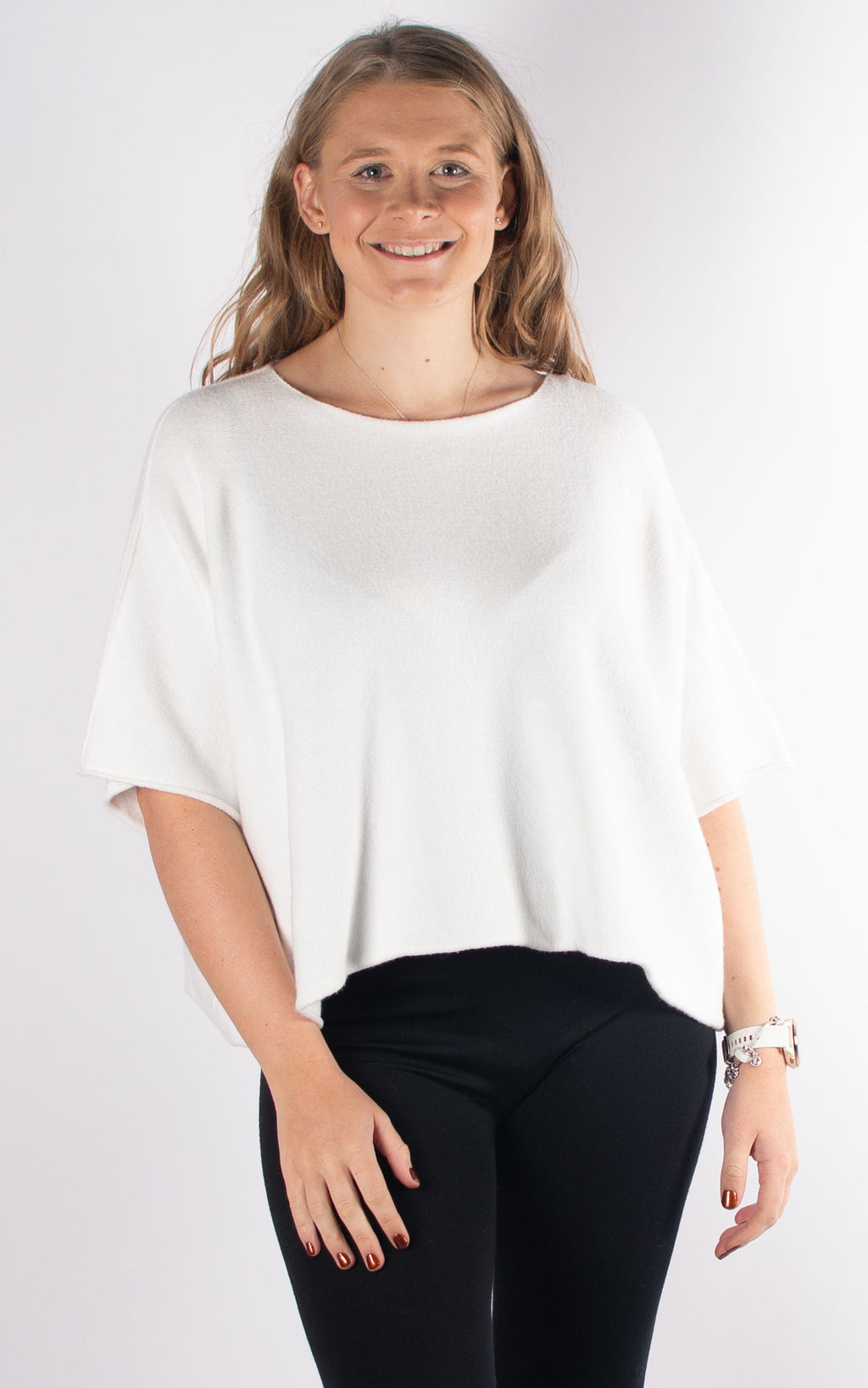 Pia Cropped Jumper | White