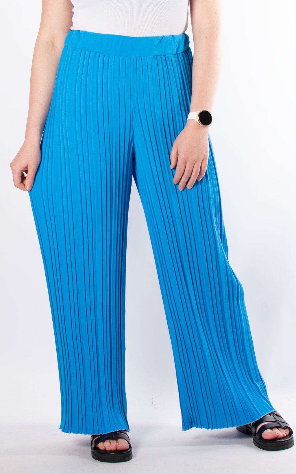Pleated Trousers | Blue