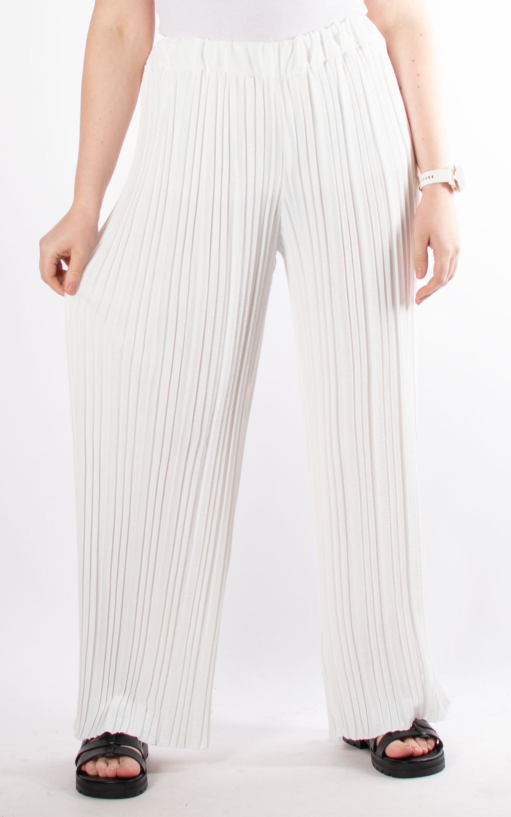 Pleated Trousers | White