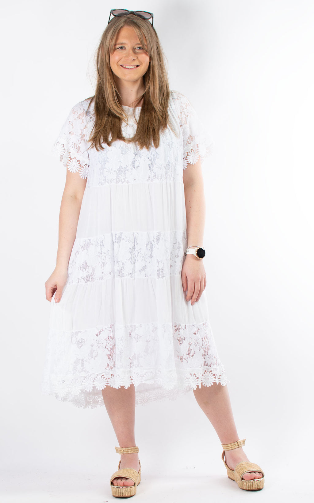Raquel Lace Dress | White