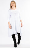 Rhinestone Heart Tunic Dress | White