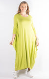 Rose Cocoon Dress | Lime