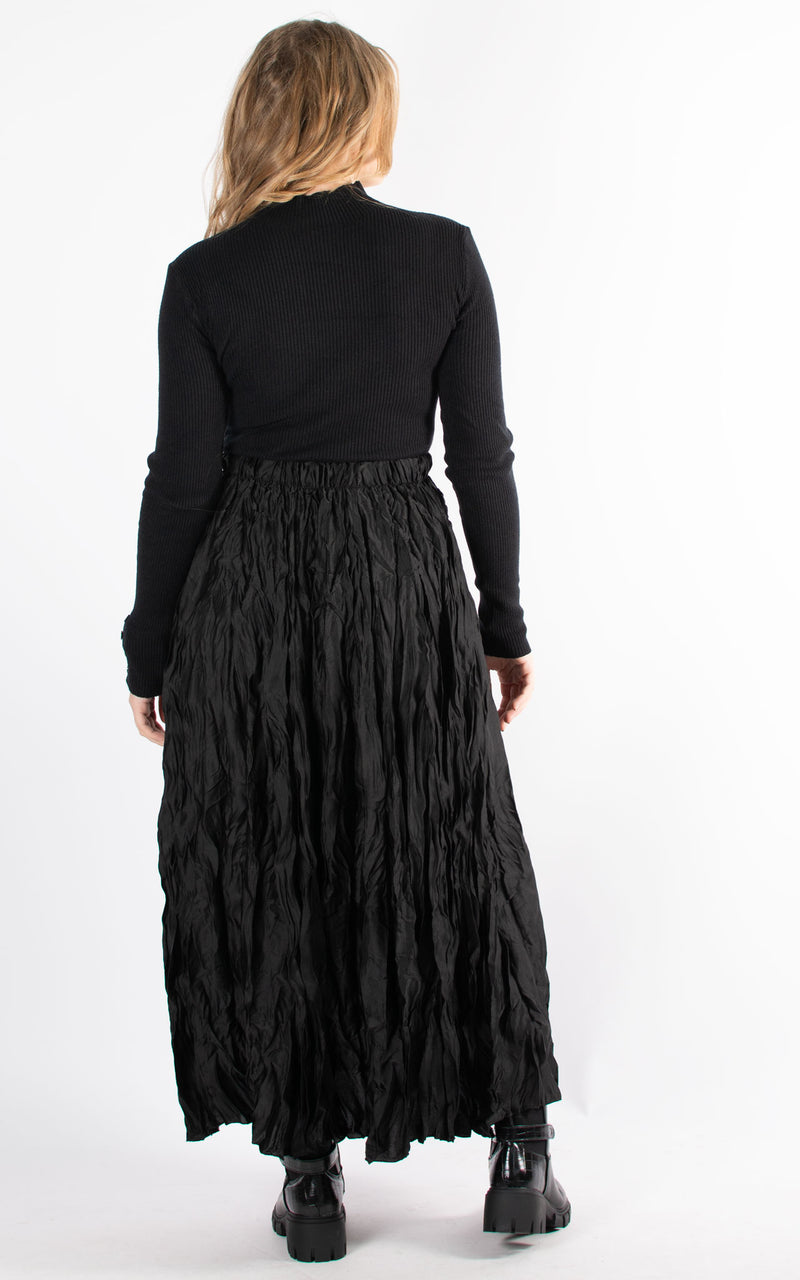 Satin Skirt | Black