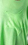 Sequin Star Tunic | Neon Green