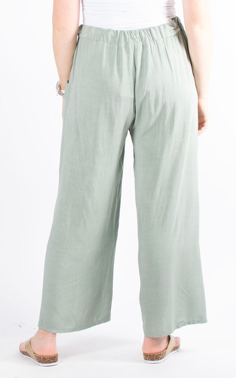 Split Front Trousers | Khaki