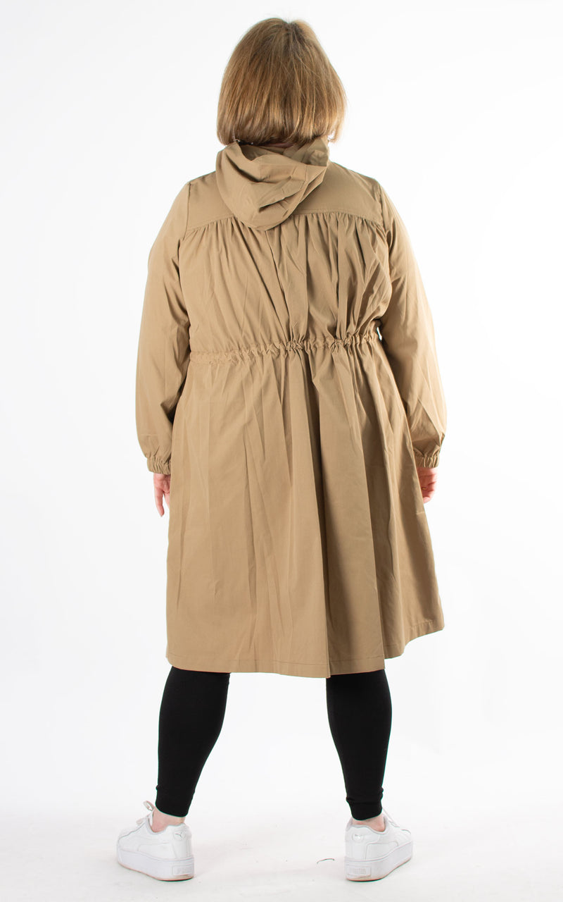 Stacey Hooded Coat | Camel