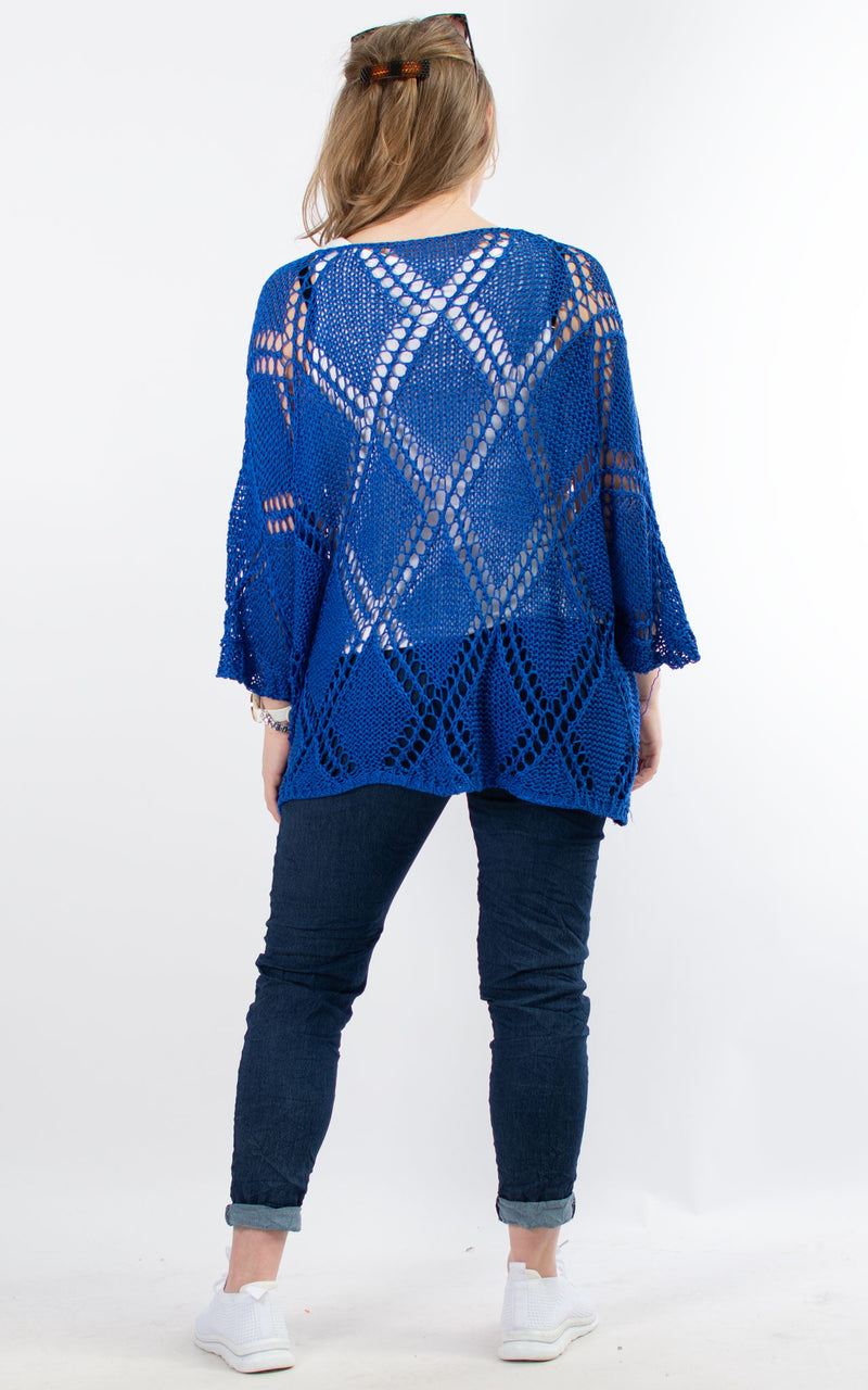 Tatiana Crochet Top | Cobalt