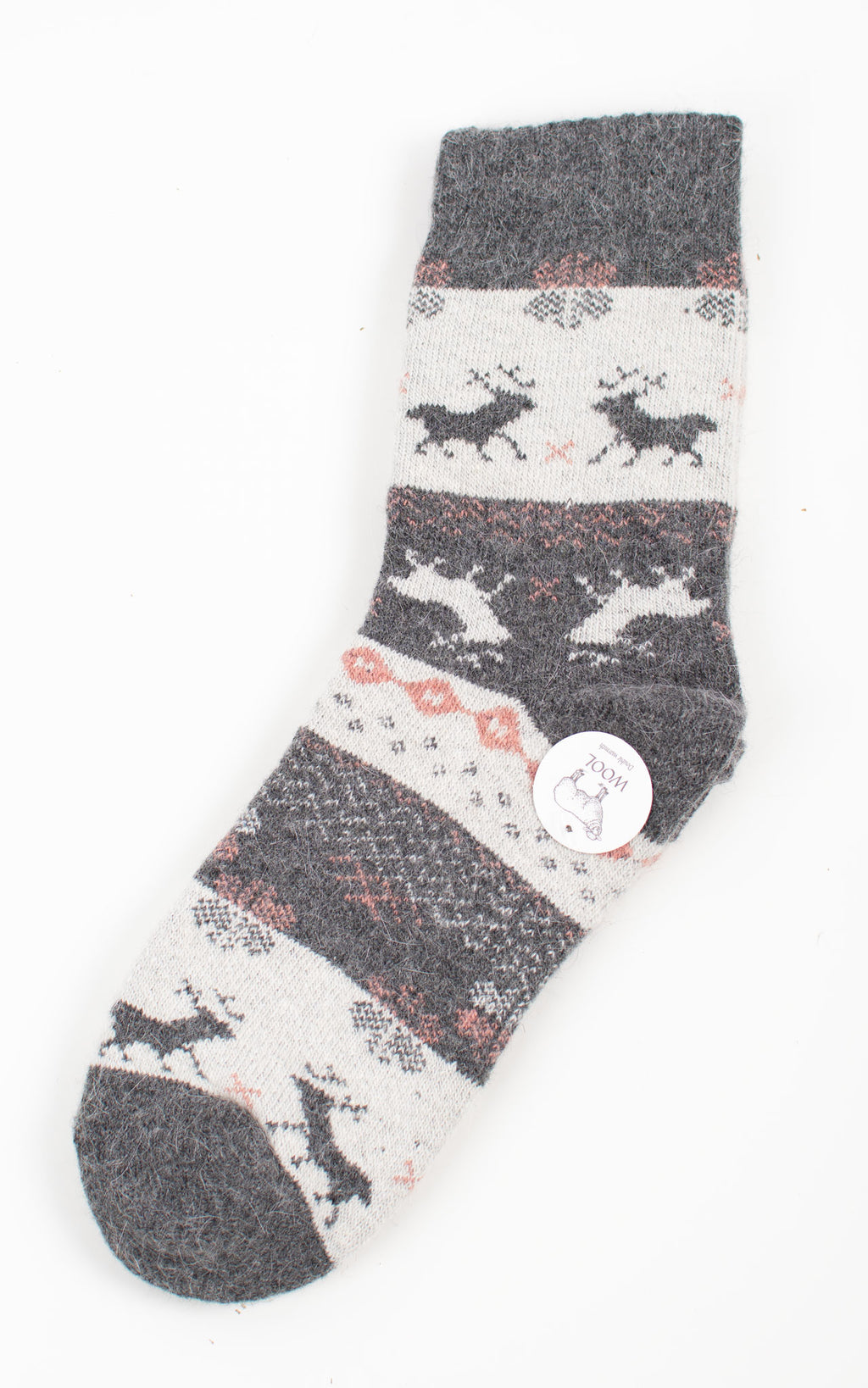 Winter Socks | Reindeer | Dark Grey
