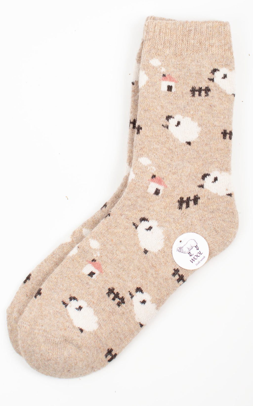 Winter Socks | Sheep | Beige