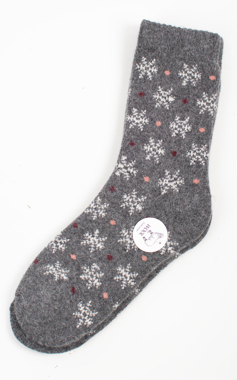 Winter Socks | Snowflakes | Dark Grey
