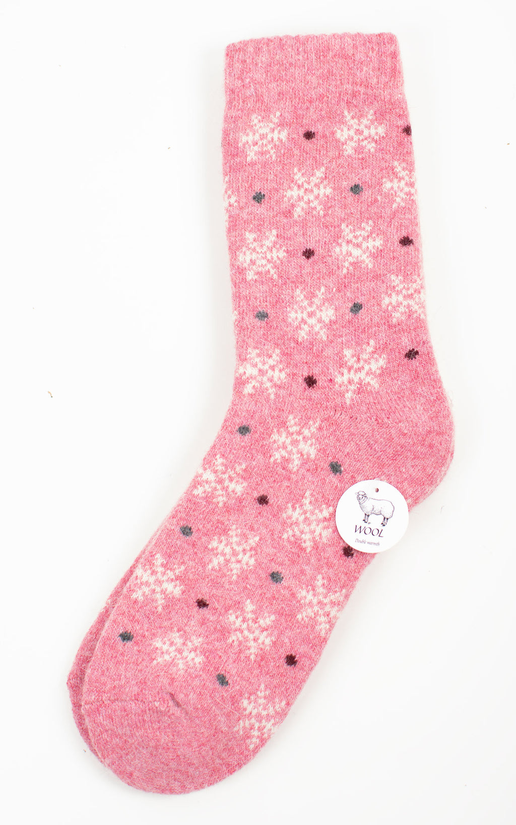 Winter Socks | Snowflakes | Pink