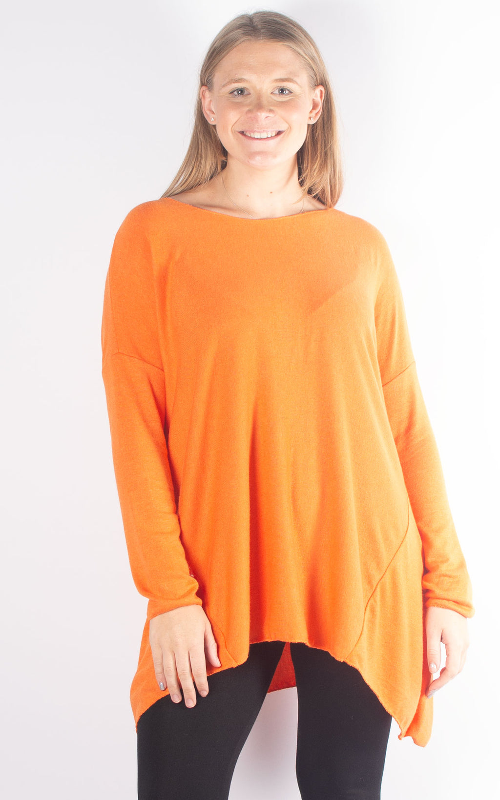 Xanthe Soft Knit Top | Orange