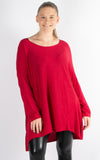 Xanthe Soft Knit Top | Red