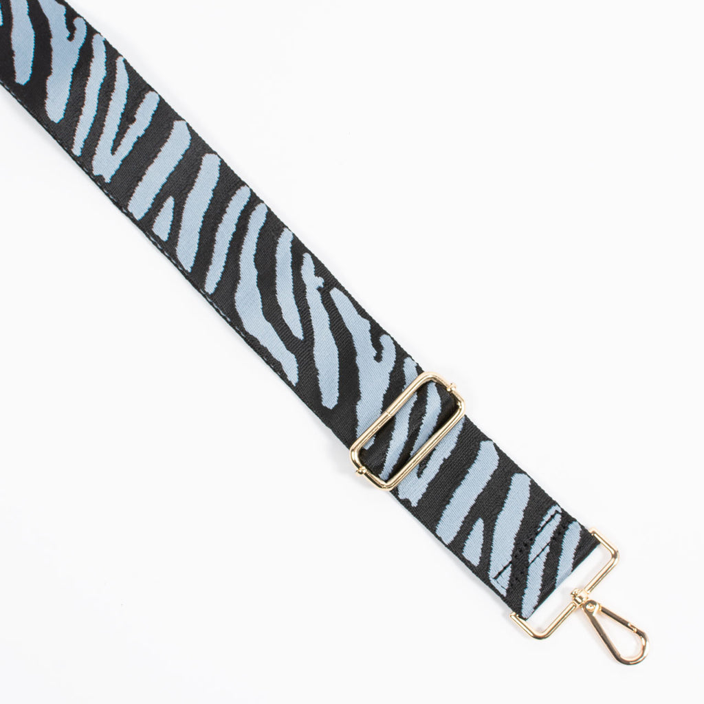 Briony Bag Strap | Zebra | Blue