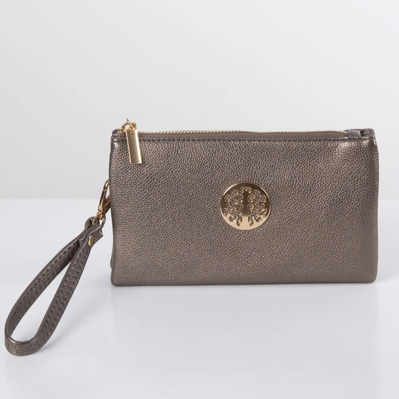 Clutch Bag | Toni | Silver Grey