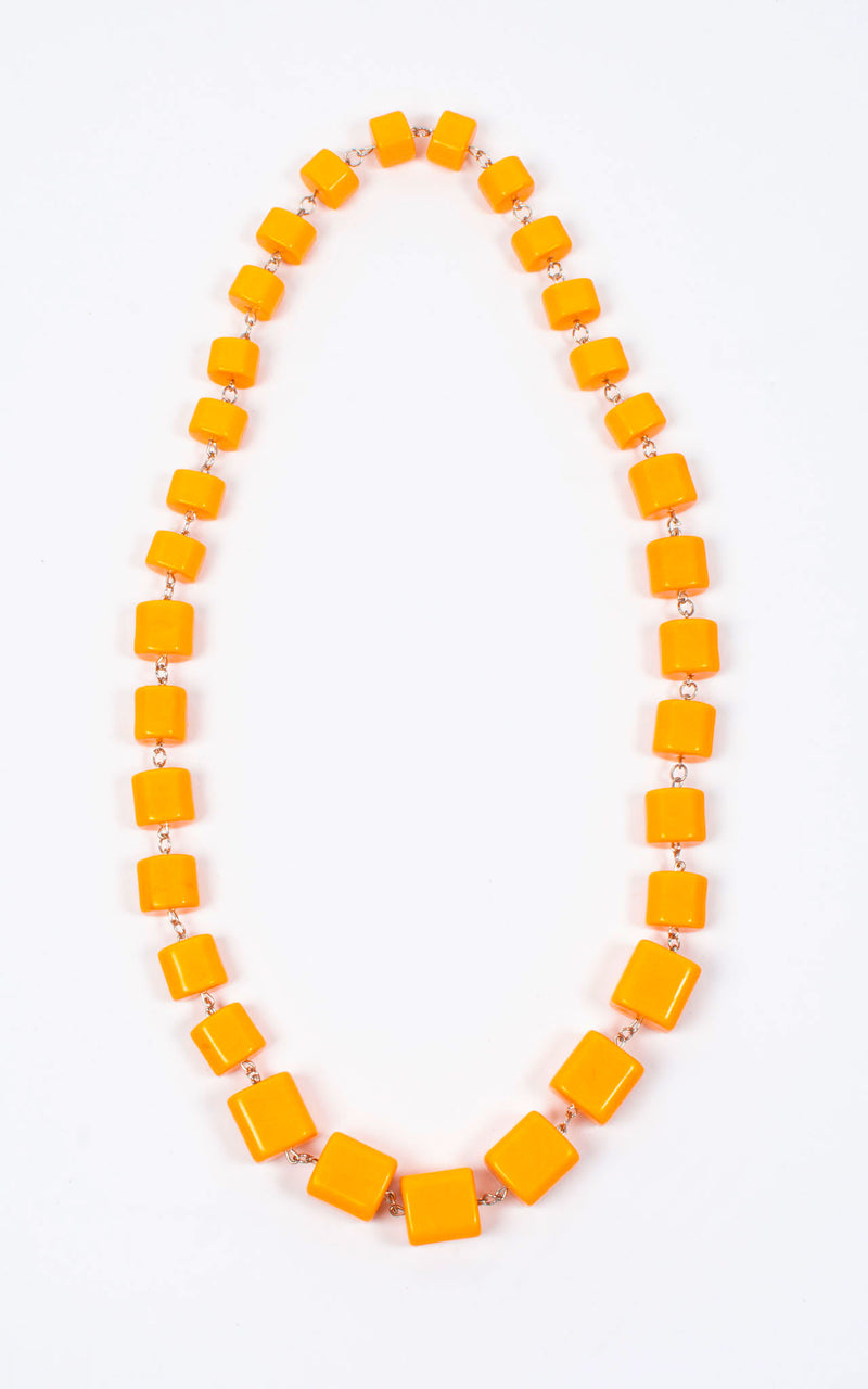 Cubic Necklace | Orange