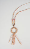 Necklace | Bead Tassel | Pink