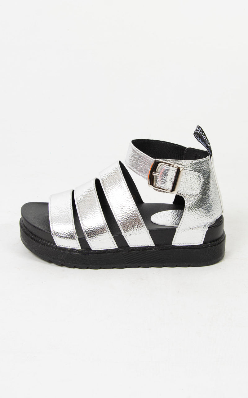 Dot Platform Sandals | Silver