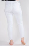 Jeans | Skinny Frayed Ankle | White
