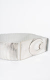 Layered Oval Buckle Belt | Silver
