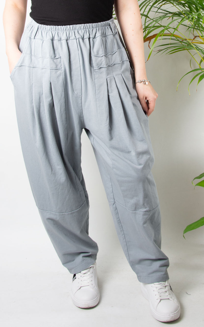 Pleat Detail Sweat Pants | Grey