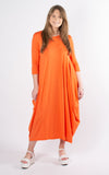 Rose Cocoon Dress | Orange