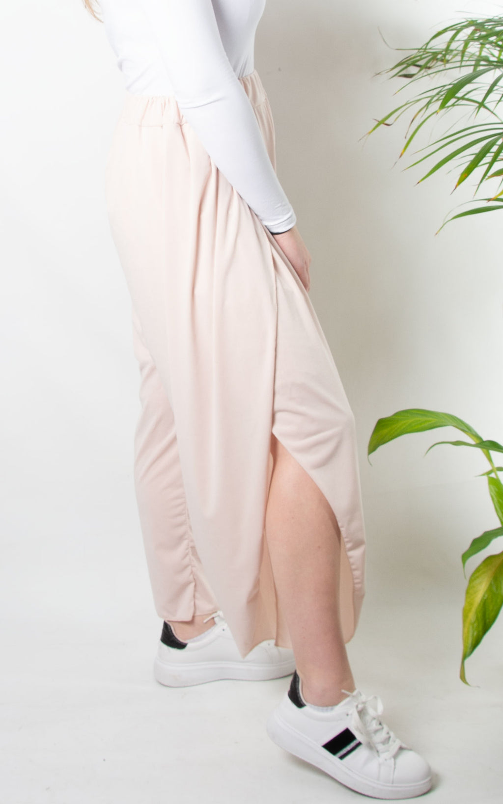 Sarah Split Trousers | Beige