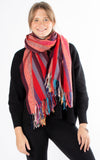 Winter Scarf | Striped | Pink & Red
