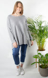 Xanthe Soft Knit Top | Light Grey